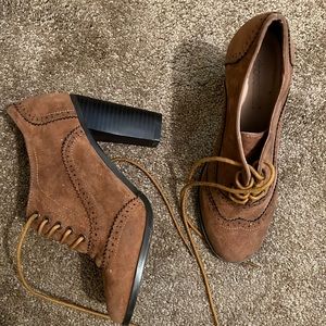 Lace up Oxford heels
